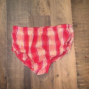 3 for $10 / plaid red orange bloomers (24 M)